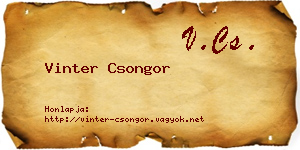 Vinter Csongor névjegykártya