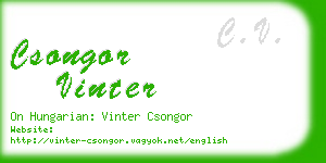 csongor vinter business card
